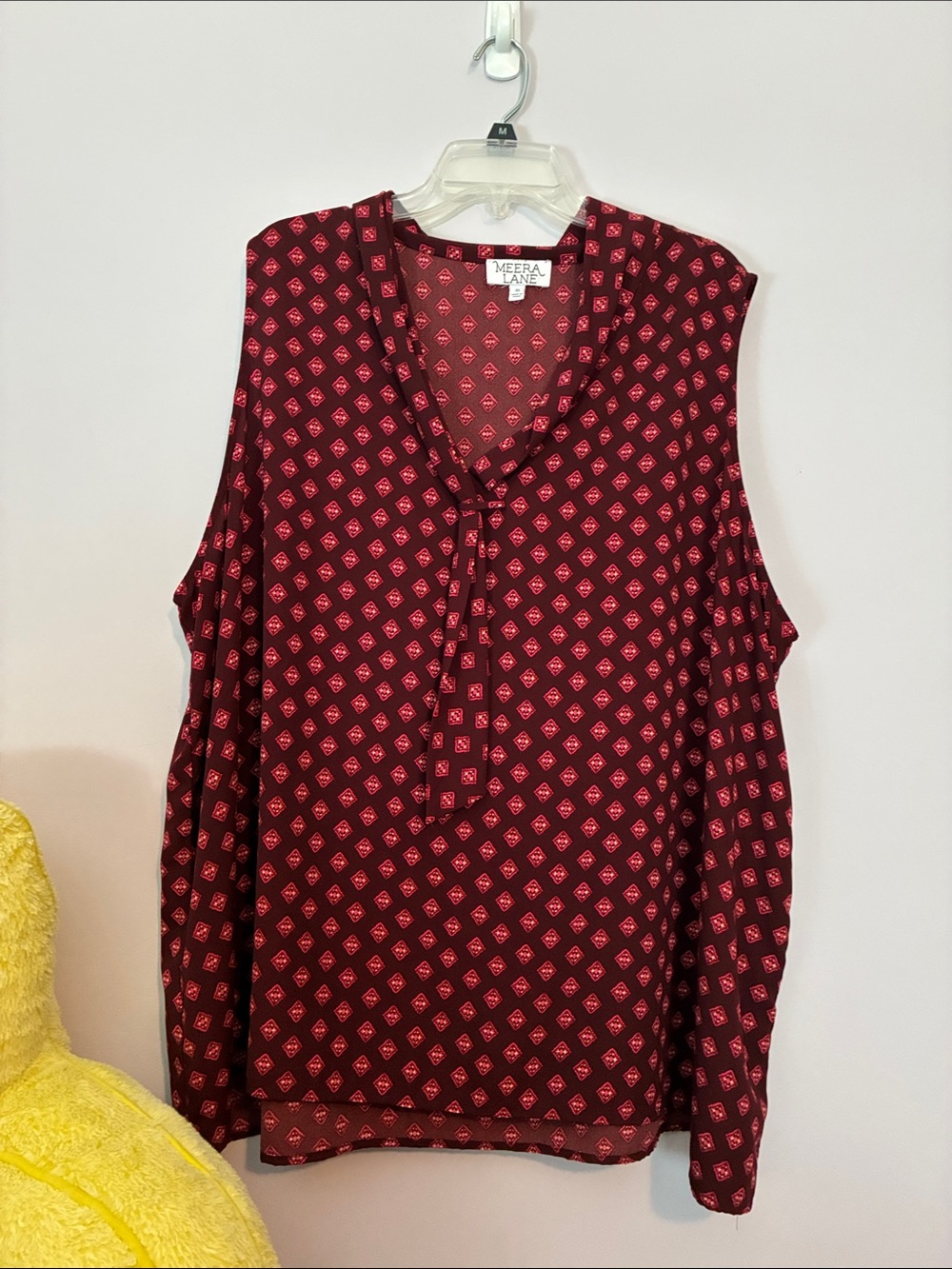 Women's Burgundy sleeveless Blouse